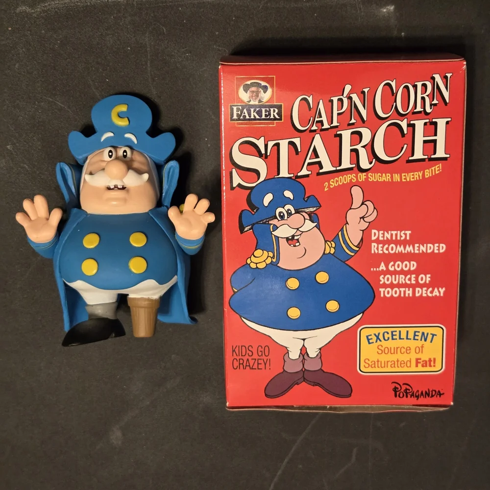 Poplife Cap'n Corn Starch Figure Collectible By Ron English